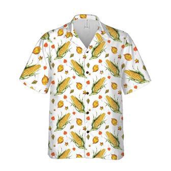 Corns And Leaves All Over Printed Hawaiian Shirt, Farm Hawaiian Shirt, Farmer Hawaii | Newhawaiianshirts AU