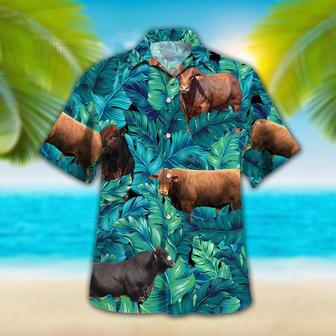 Cow Tropical Hawaiian Palm Leaves All Over Printed Hawaiian Shirt, Farm Hawaiian Shirt, Farmer Hawaii | Newhawaiianshirts DE