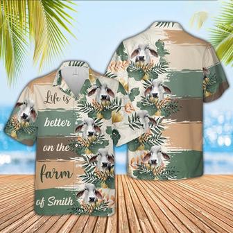 Custom Name Brahman Life Is Better On The Farm Hawaiian Shirt, Farm Hawaiian Shirt, Farmer Hawaii | Newhawaiianshirts AU