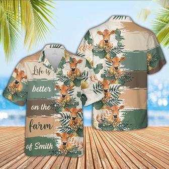 Custom Name Jersey Life Is Better On The Farm Hawaiian Shirt, Farm Hawaiian Shirt, Farmer Hawaii | Newhawaiianshirts AU