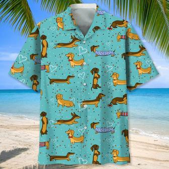 DACHSHUND Pattern For Dog Lover All Printed Hawaiian Shirt, Farm Hawaiian Shirt, Farmer Hawaii | Newhawaiianshirts AU