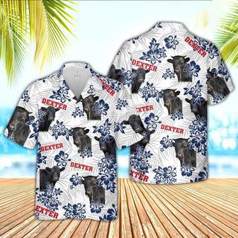 Dexter American White Flowers Pattern Hawaiian Shirt, Farm Hawaiian Shirt, Farmer Hawaii | Newhawaiianshirts AU