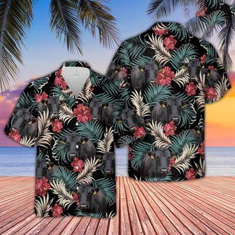 Dexter Dark Red Flowers Pattern Hawaiian Shirt, Farm Hawaiian Shirt, Farmer Hawaii | Newhawaiianshirts AU