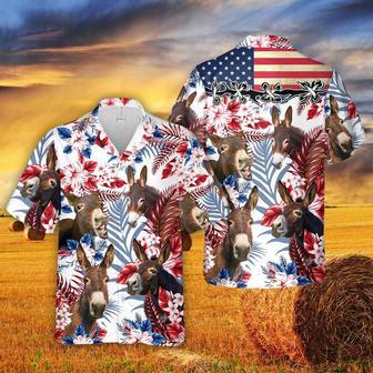 Donkeys Australian Flag Hawaiian Flowers All Over Printed Hawaiian Shirt, Farm Hawaiian Shirt, Farmer Hawaii | Newhawaiianshirts AU