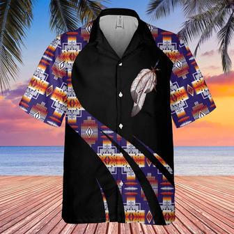 Dreamy Feather Add A Touch Of Romance To Life Native American Hawaiian Shirt, America Shirt, Native American Hawaiian Shirt | Newhawaiianshirts AU