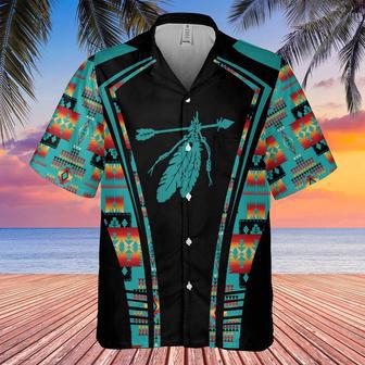 Elegance Thanks To The White Feather Native American Hawaiian Shirt, America Shirt, Native American Hawaiian Shirt | Newhawaiianshirts AU