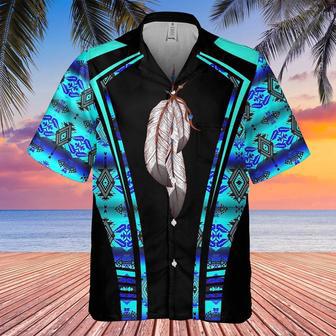 Feather As A Style Statement Native American Hawaiian Shirt, America Shirt, Native American Hawaiian Shirt | Newhawaiianshirts AU