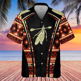 Feather Brings You Luck Native American Hawaiian Shirt, America Shirt, Native American Hawaiian Shirt | Newhawaiianshirts AU