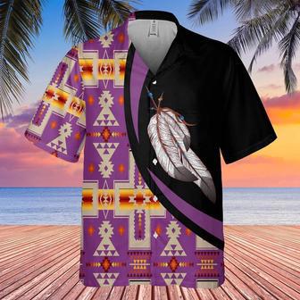 Feather For Couples Symbol Of Love Native American Hawaiian Shirt, America Shirt, Native American Hawaiian Shirt | Newhawaiianshirts AU