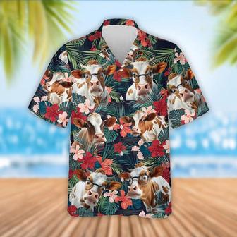 Funny Dexter Red Tropical Flowers Hawaiian Shirt, Farm Hawaiian Shirt, Farmer Hawaii | Newhawaiianshirts AU