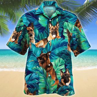 German Shepherd Dog Lovers Hawaiian Style For Summer All Printed Hawaiian Shirt, Farm Hawaiian Shirt, Farmer Hawaii | Newhawaiianshirts CA