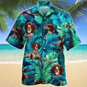 German Shorthaired Pointer Dog Lovers Hawaiian Style For Summer All Printed Hawaiian Shirt, Farm Hawaiian Shirt, Farmer Hawaii | Newhawaiianshirts CA