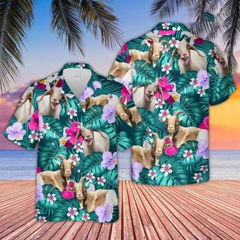 Goat Tropical Style Hawaiian Shirt, Farm Hawaiian Shirt, Farmer Hawaii | Newhawaiianshirts CA