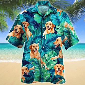 Golden Retriever Dog Lovers Hawaiian Style For Summer All Printed Hawaiian Shirt, Farm Hawaiian Shirt, Farmer Hawaii | Newhawaiianshirts CA