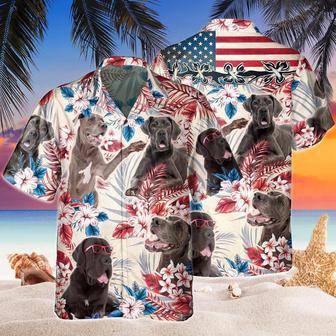 Great Dane Dog United States Flag Hawaiian Flowers All Over Printed Hawaiian Shirt, Farm Hawaiian Shirt, Farmer Hawaii | Newhawaiianshirts AU