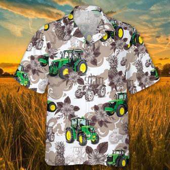 Green Tractor 2 Hawaiian Shirt, Farm Hawaiian Shirt, Farmer Hawaii | Newhawaiianshirts AU