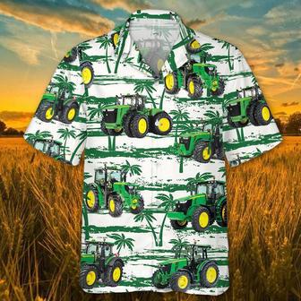 Green Tractor 4 Hawaiian Shirt, Farm Hawaiian Shirt, Farmer Hawaii | Newhawaiianshirts AU