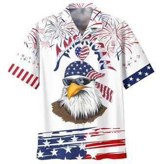 Happy Independence Day American Bald Eagle Hawaiian Shirt, Farm Hawaiian Shirt, Farmer Hawaii | Newhawaiianshirts AU