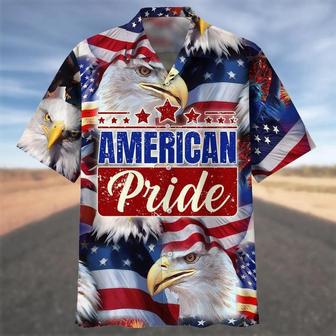 Happy Independence Day American Pride Bald Eagles Hawaiian Shirt, Farm Hawaiian Shirt, Farmer Hawaii | Newhawaiianshirts AU