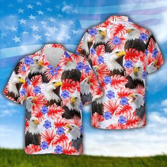 Happy Independence Day Eagles Hawaiian Theme All Printed Hawaiian Shirt, Farm Hawaiian Shirt, Farmer Hawaii | Newhawaiianshirts AU