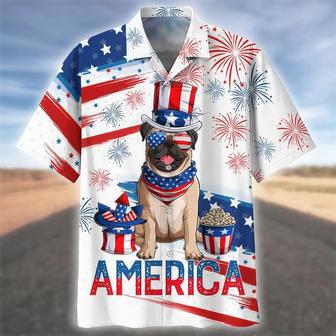 Happy Independence Day Pug Hawaiian Shirt, Farm Hawaiian Shirt, Farmer Hawaii | Newhawaiianshirts AU