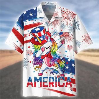 Happy Independence Day Unicorns Hawaiian Shirt, Farm Hawaiian Shirt, Farmer Hawaii | Newhawaiianshirts AU