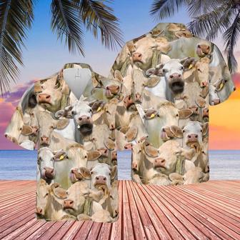 Herd Of Charolais All Over Printed Hawaiian Shirt, Farm Hawaiian Shirt, Farmer Hawaii | Newhawaiianshirts AU