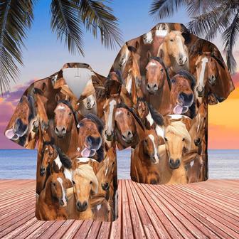 Herd Of Horses All Over Printed Hawaiian Shirt, Farm Hawaiian Shirt, Farmer Hawaii | Newhawaiianshirts AU