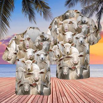 Herd Of Sheeps All Over Printed Hawaiian Shirt, Farm Hawaiian Shirt, Farmer Hawaii | Newhawaiianshirts UK