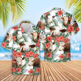 Hereford Hawaiian Shirt, Farm Hawaiian Shirt, Farmer Hawaii | Newhawaiianshirts CA