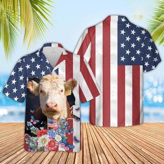 Hereford Of July Hawaiian Shirt, Farm Hawaiian Shirt, Farmer Hawaii | Newhawaiianshirts CA