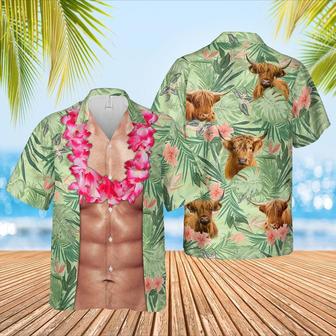 Highland Cattle Funny Body Hawaiian Shirt, Farm Hawaiian Shirt, Farmer Hawaii | Newhawaiianshirts AU