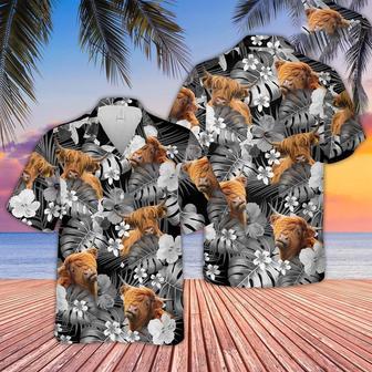 Highland Cattle Grey Hawaiian Shirt, Farm Hawaiian Shirt, Farmer Hawaii | Newhawaiianshirts AU