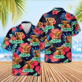 Highland Face Tropical Pattern Hawaiian Shirt, Farm Hawaiian Shirt, Farmer Hawaii | Newhawaiianshirts AU