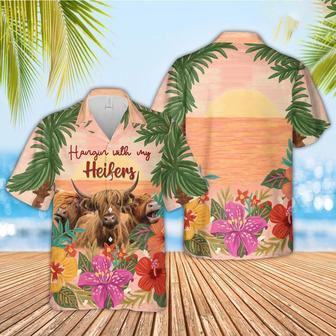 Highland Hangin With My Heifers Hawaiian Shirt, Farm Hawaiian Shirt, Farmer Hawaii | Newhawaiianshirts AU