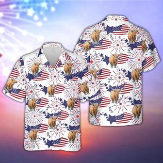 Highland Happy Firework Flag Hawaiian Shirt, Farm Hawaiian Shirt, Farmer Hawaii | Newhawaiianshirts AU