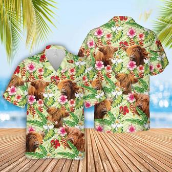 Highland Hibicus Floral Hawaiian Shirt, Farm Hawaiian Shirt, Farmer Hawaii | Newhawaiianshirts CA