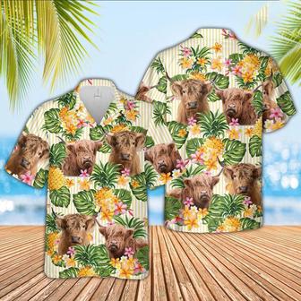 Highland Pineapple Pattern Hawaiian Shirt, Farm Hawaiian Shirt, Farmer Hawaii | Newhawaiianshirts CA