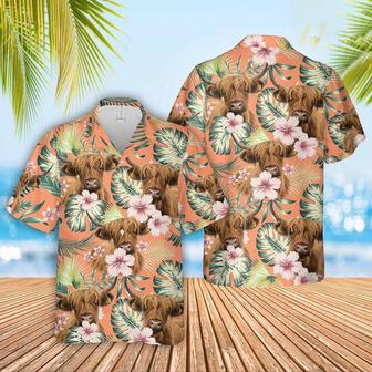 Highland Summer Happiness Floral Farm Hawaiian Shirt, Farm Hawaiian Shirt, Farmer Hawaii | Newhawaiianshirts AU