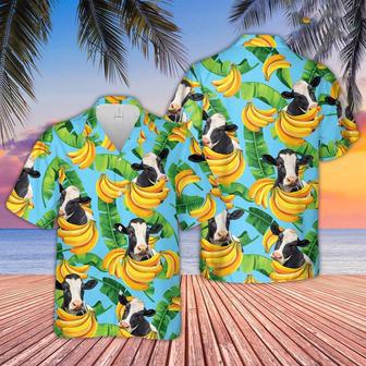 Holstein Banana Pattern Hawaiian Shirt, Farm Hawaiian Shirt, Farmer Hawaii | Newhawaiianshirts AU