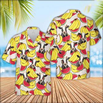 Holstein Face Fruit Pattern Hawaiian Shirt, Farm Hawaiian Shirt, Farmer Hawaii | Newhawaiianshirts AU