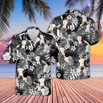 Holstein Grey Hawaiian Shirt, Farm Hawaiian Shirt, Farmer Hawaii | Newhawaiianshirts AU