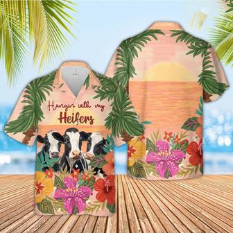 Holstein Hangin With My Heifers Hawaiian Shirt, Farm Hawaiian Shirt, Farmer Hawaii | Newhawaiianshirts AU