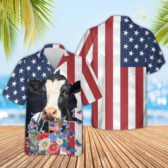 Holstein Of July Hawaiian Shirt, Farm Hawaiian Shirt, Farmer Hawaii | Newhawaiianshirts AU