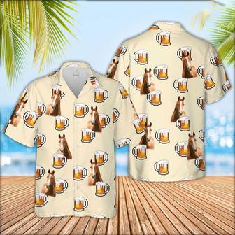 Horse Drink Beer Pattern Hawaiian Shirt, Farm Hawaiian Shirt, Farmer Hawaii | Newhawaiianshirts CA