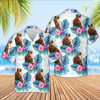 Horse Foot Sign Pattern Hawaiian Shirt, Farm Hawaiian Shirt, Farmer Hawaii | Newhawaiianshirts AU