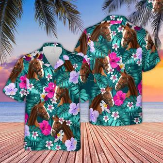 Horse Tropical Style Hawaiian Shirt, Farm Hawaiian Shirt, Farmer Hawaii | Newhawaiianshirts CA