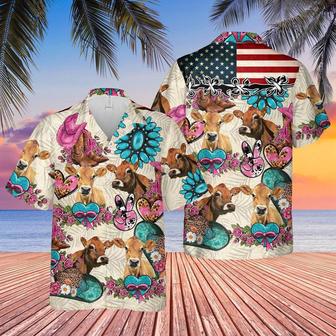 Jersey Happiness Flowers Hawaiian Shirt, Farm Hawaiian Shirt, Farmer Hawaii | Newhawaiianshirts AU