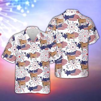 Jersey Happy Firework Flag Hawaiian Shirt, Farm Hawaiian Shirt, Farmer Hawaii | Newhawaiianshirts CA