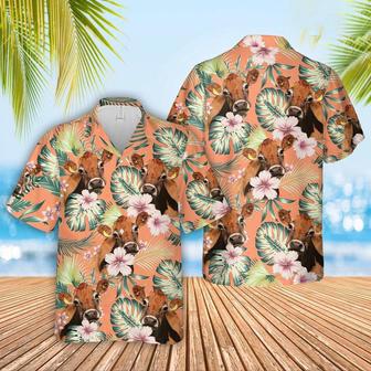 Jersey Summer Happiness Floral Farm Hawaiian Shirt, Farm Hawaiian Shirt, Farmer Hawaii | Newhawaiianshirts AU